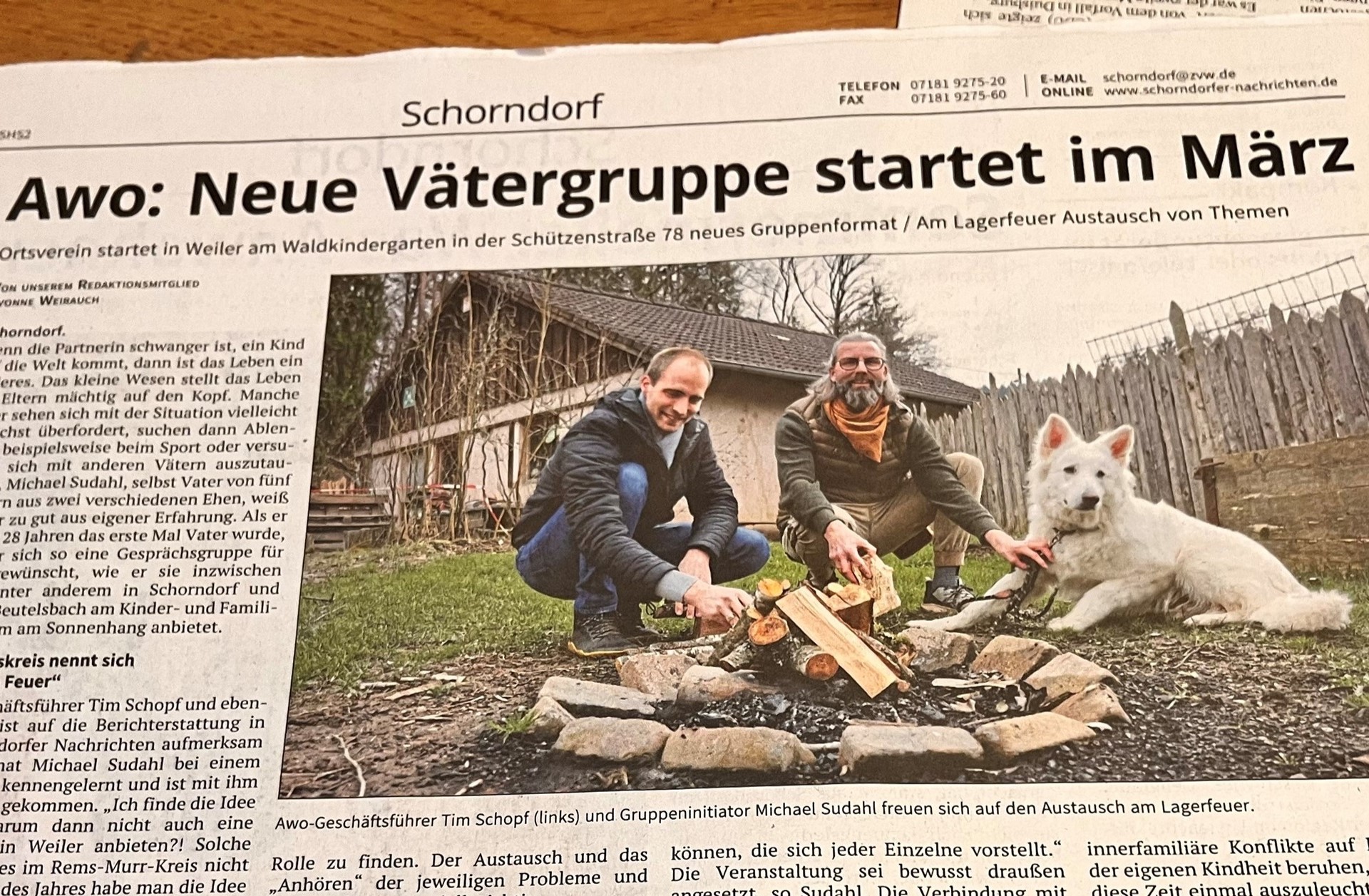 Zeitungsartikel Vätergruppe