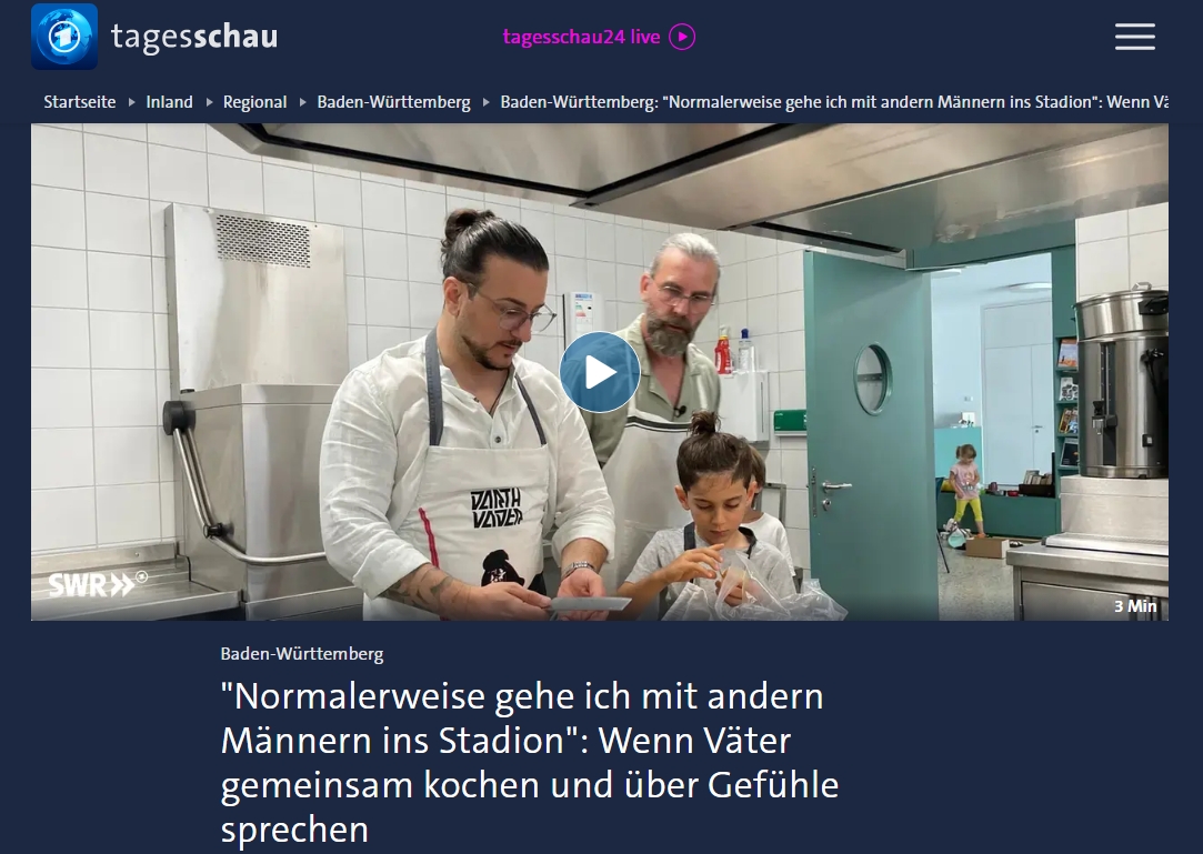 Männercoaches Michael und Rudolf im SWR-Fernsehen: Wenn Väter zusammen kochen und über Gefühle reden